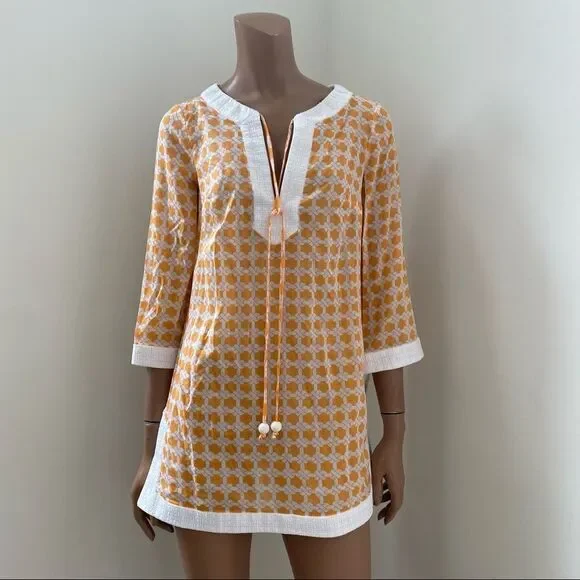 NEWShoshanna Sorbet Orange Printed CoverUp P
